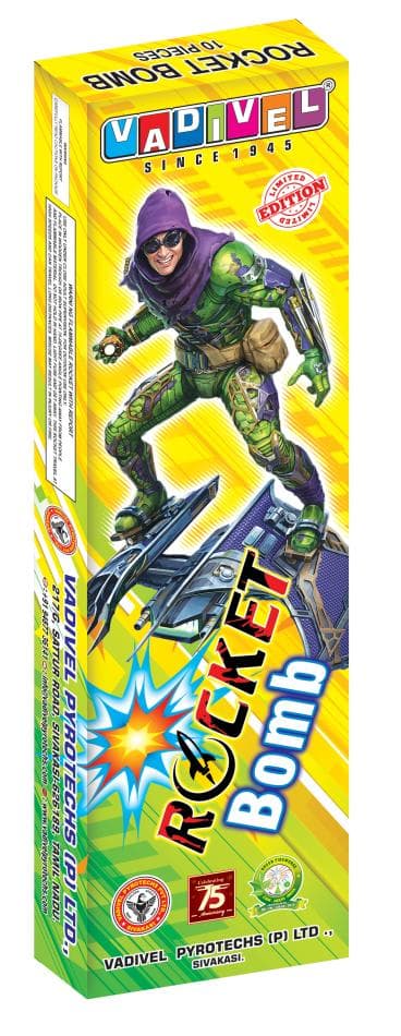 Rocket Bomb (10 Pcs/Box) | Sky-Shattering Aerial Thunder From Umayal Crackers thumbnail