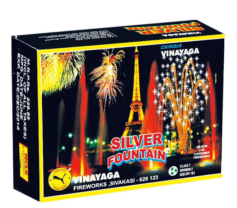 Silver Fountain (1 Box) – A Dazzling Rain Of Silver Elegance | Sony Fireworks | Umayal Crackers thumbnail
