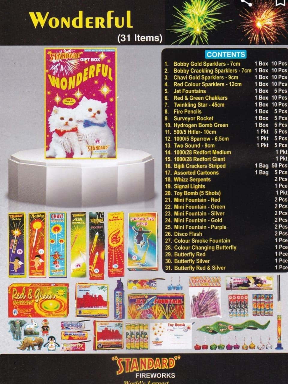 Wonderful Gift Box – 31 Assorted Crackers | Standard Fireworks